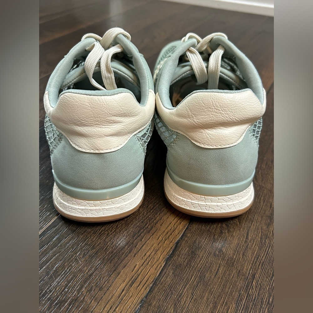 DV by Dolce Vita Sage Green and Cream Athletic Sneakers - Picture 6 of 11